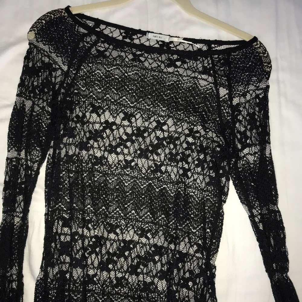 UO black see through top